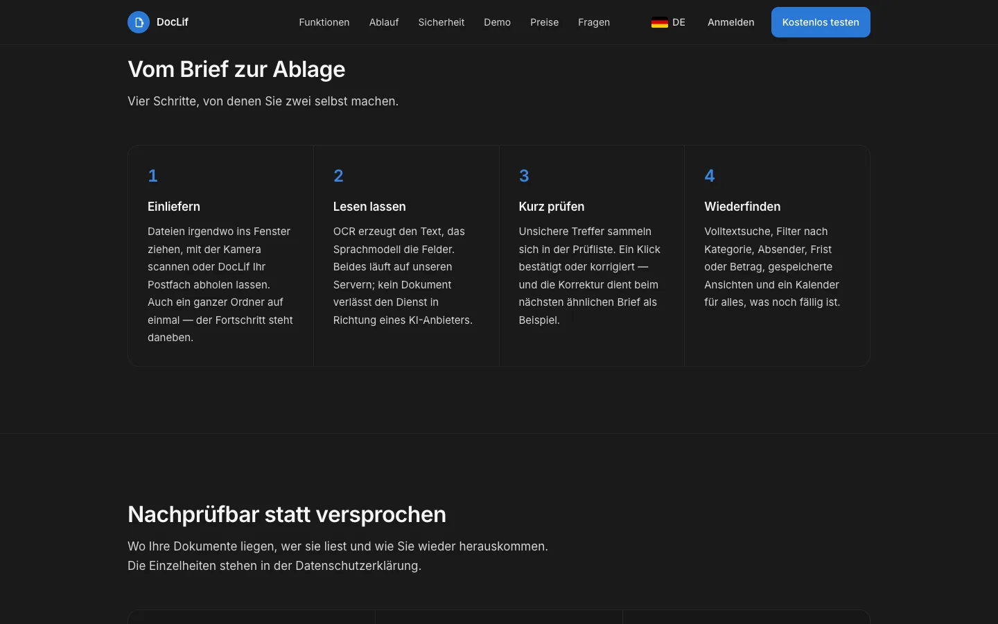 Vom Brief zur Ablage
